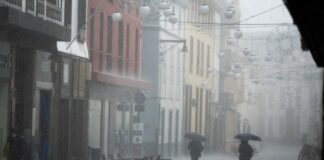 Lluvias débiles a moderadas en Canarias este miércoles