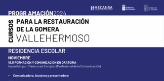 Vallehermoso se convierte en centro de formación para la restauración con el apoyo de Hecansa y el Cabildo gomero