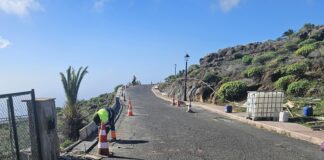 Comienzan las obras de rehabilitación del firme y asfaltado de Targa en Alajeró