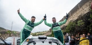 Škoda Canarias celebra la primera victoria de Sergio Fuentes al volante del Fabia RS Rally2 en el CCRA