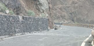 Iniciativa por La Gomera (IxLG) exige una actuación urgente para reforzar el talud en la carretera de la Playa de Alojera