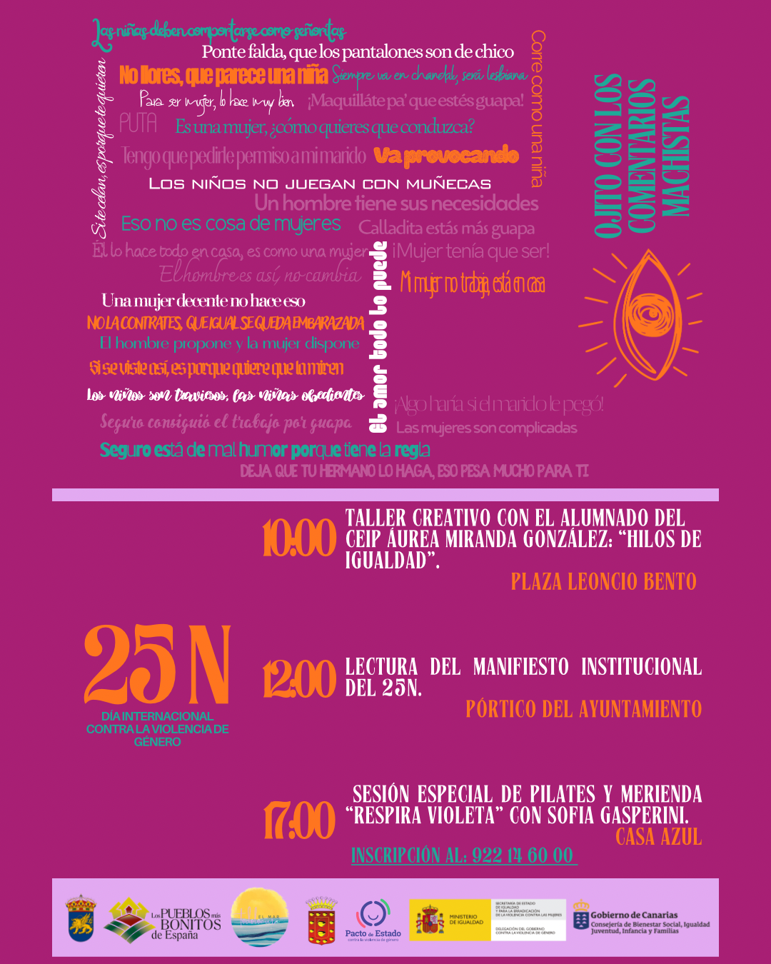 Agulo refuerza su compromiso con la igualdad con actividades municipales e insulares por el 25N