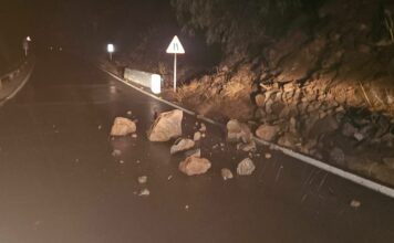 Algunas incidencias en las carreteras a lo largo de la noche en La Gomera a raíz del paso de la borrasca