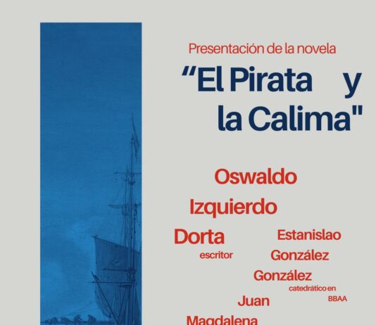 Presentación de la novela de Oswaldo Izquierdo Dorta ,“El pirata y la calima”, este próximo viernes en Hermigua