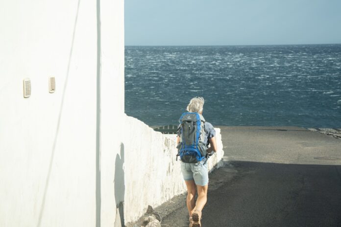 Viento en el mar en la costa de La Gomera
