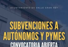 El Ayuntamiento de Valle Gran Rey ha abierto el plazo para solicitar las subvenciones destinadas a autónomos y PYMES para el ejercicio 2026