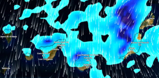 Una DANA pone en prealerta a Canarias por viento, nieve y lluvia de barro