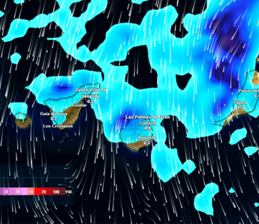 Una DANA pone en prealerta a Canarias por viento, nieve y lluvia de barro