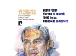 Aplazada la presentación del libro ‘Jerónimo Saavedra, el último prócer’ en el Cabildo de La Gomera