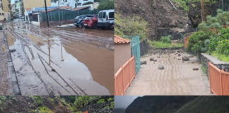 Valle Gran Rey registra diversas incidencias durante el paso de la borrasca Therese