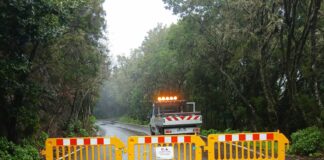 Cerrada por desprendimiento la carretera de El Rejo en La Gomera