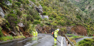 El Cabildo intensifica el operativo de conservación y mantenimiento de carreteras de cara a la Semana Santa