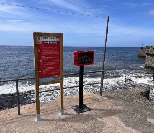 Vallehermoso incorpora tecnología de rescate inmediato en su litoral con la instalación de dispositivos OneUP
