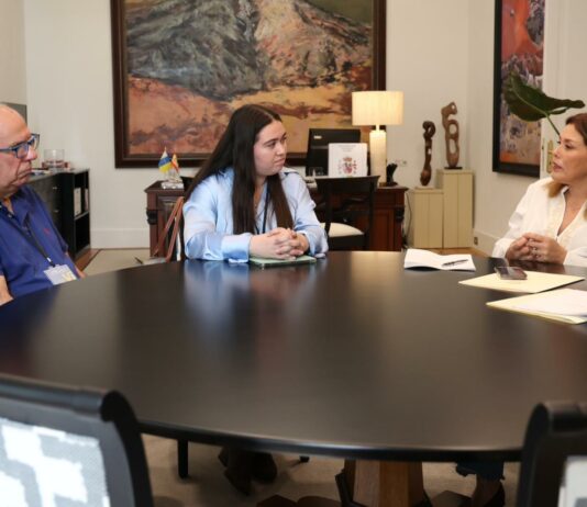 El Parlamento de Canarias finalizará en agosto la restauración del óleo histórico oculto durante décadas en el hemiciclo