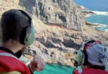 Un amplio operativo, por tierra, mar y aire, busca a un buceador desaparecido en la costa de La Gomera