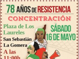La Plataforma ‘La Gomera por Palestina’ convoca concentración en la Plaza de Los Laureles de San Sebastián de La Gomera