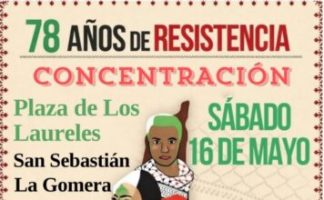 La Plataforma ‘La Gomera por Palestina’ convoca concentración en la Plaza de Los Laureles de San Sebastián de La Gomera