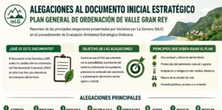 Iniciativa por La Gomera (IxLG) plantea mejoras al futuro Plan General de Valle Gran Rey para reforzar su sostenibilidad y seguridad
