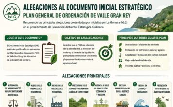 Iniciativa por La Gomera (IxLG) plantea mejoras al futuro Plan General de Valle Gran Rey para reforzar su sostenibilidad y seguridad
