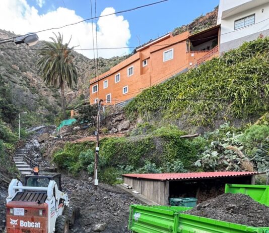 Avanzan las obras de emergencia para la mejora de la seguridad viaria en Vallehermoso