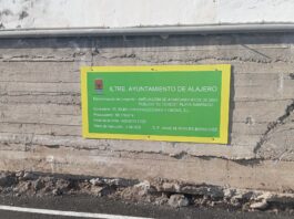ASG Alajeró pide al Ayuntamiento que rectifique la omisión del Cabildo en el cartel de las obras del aparcamiento de El Cerco