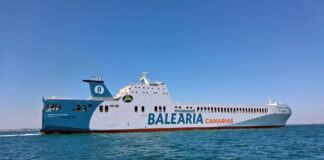 Baleària Canarias incorpora el buque de mayor capacidad histórica de carga rodada del archipiélago en sus conexiones con la península