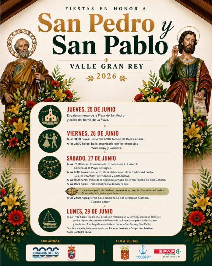 PROGRAMACIÓN SAN PEDRO SAN PABLO 2026