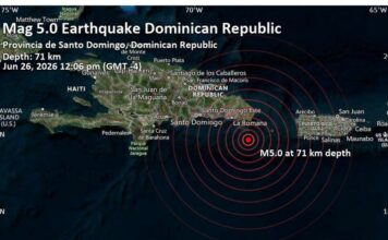 Un sismo de 5,2 sacude a República Dominicana y evacúan preventivamente edificios en la capital