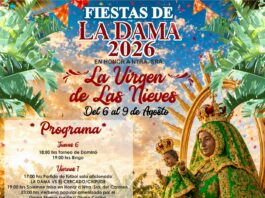 La Dama celebrará sus fiestas en honor a la Virgen de las Nieves del 6 al 9 de agosto