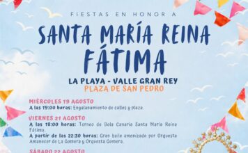 Valle Gran Rey presenta la programación de las Fiestas en honor a Santa María Reina de Fátima
