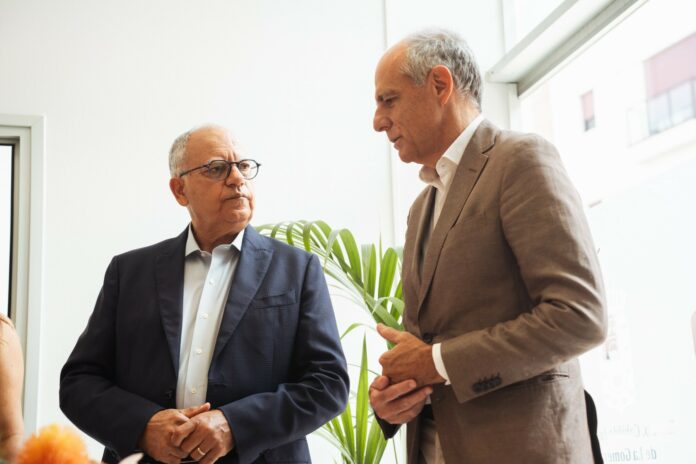 Casimiro Curbelo y Santiago Sese durante una visita a La Gomera