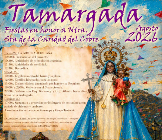 Tamargada despedirá el verano festivo de Vallehermoso con las fiestas en honor a Nuestra Señora de la Caridad del Cobre