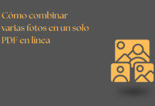 Cómo combinar varias fotos en un solo PDF en línea