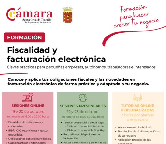 Cabildo y Cámara de Comercio impulsan un curso formativo sobre facturación electrónica y fiscalidad