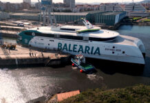 Baleària pone a flote su primer ‘fast ferry’ 100% eléctrico que conectará Tarifa y Tánger a partir del verano de 2027