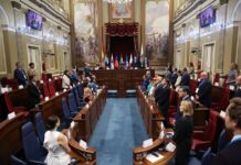 El Parlamento de Canarias comienza la sesión plenaria de Eurolat con un minuto de silencio