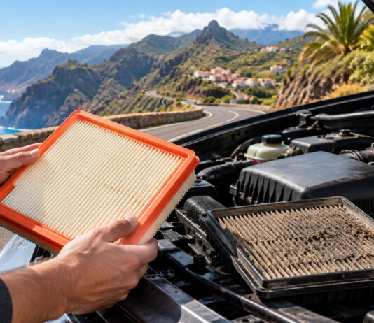 El filtro de aire del coche en La Gomera: la pieza barata que protege al motor del polvo, las curvas y el mar