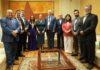 Astrid Pérez recibe a una delegación de la Cámara de Uruguay por el 300 aniversario de la llegada de los primeros canarios a Montevideo